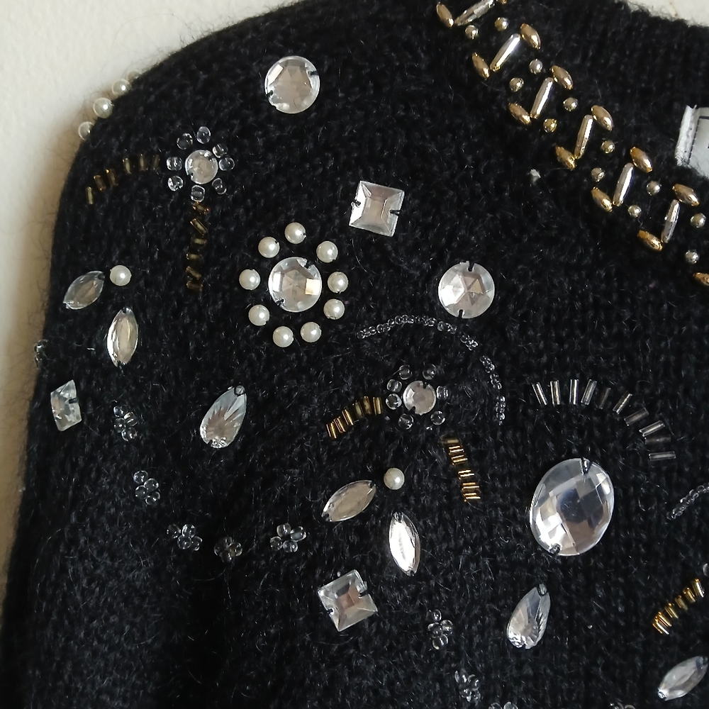 Maggie Lawrence Vtg Mohair Whimisgoth Black Sweater Size Large - Picture 7 of 13